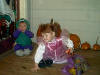 In front of the house before Trick or Treating